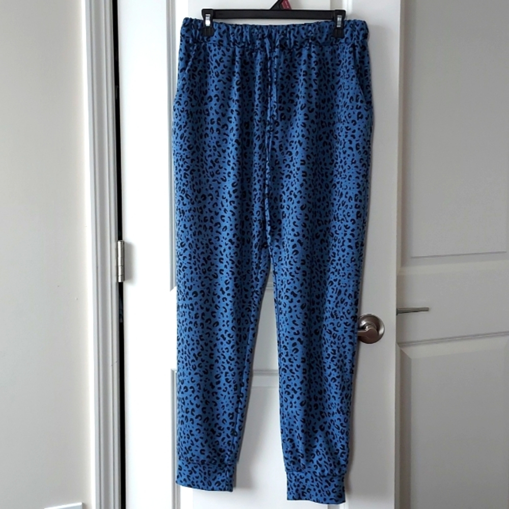 Sleepwear long blue black pants with pockets